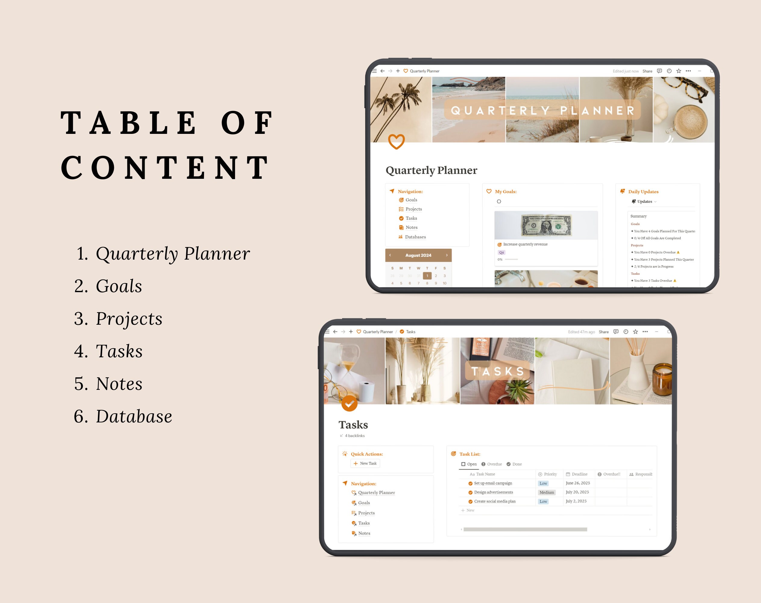 Quarterly Goal Setting Notion Template 2025 | 12 Week Year Notion ...