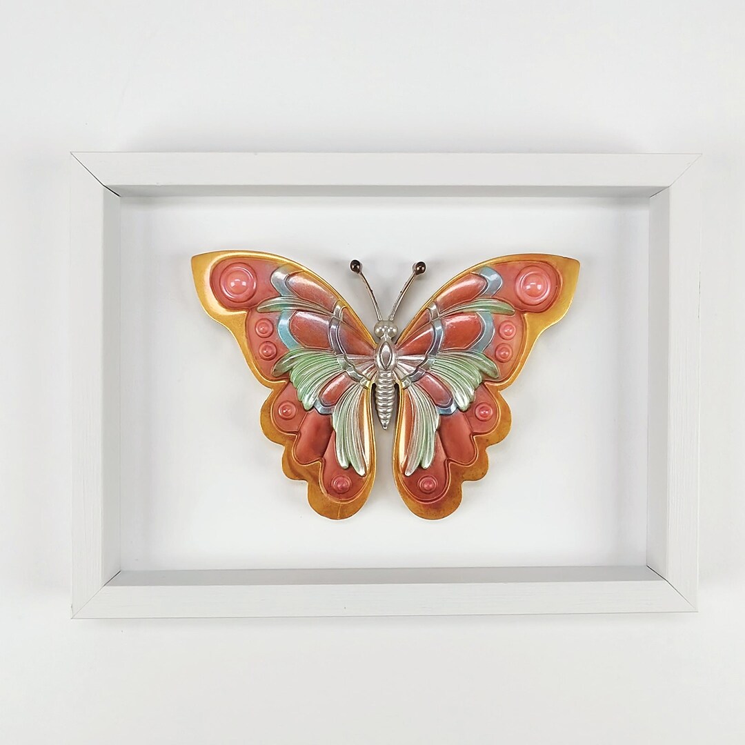 Framed 3D Butterfly Art – Handmade Resin Wall Decor for Zen, Nature ...