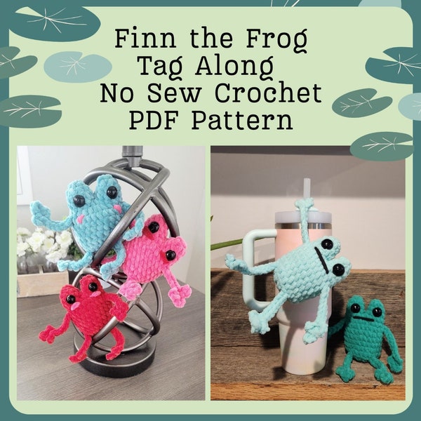 Finn the Frog Tagalong No Sew Crochet PDF PATTERN