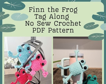 Finn the Frog Tagalong No Sew Crochet PDF PATTERN