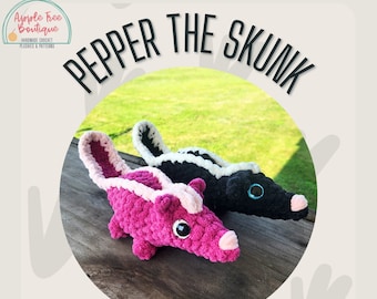 Pepper the Skunk No Sew Crochet PDF PATTERN