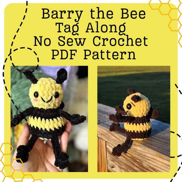 Barry the Bee Tagalong No Sew Crochet PDF PATTERN