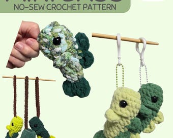 Mini Bass No Sew Crochet PDF PATTERN - Keychain Car Hanger Swing