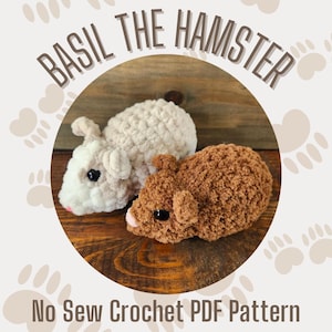 Basil the Hamster No Sew Crochet PDF PATTERN