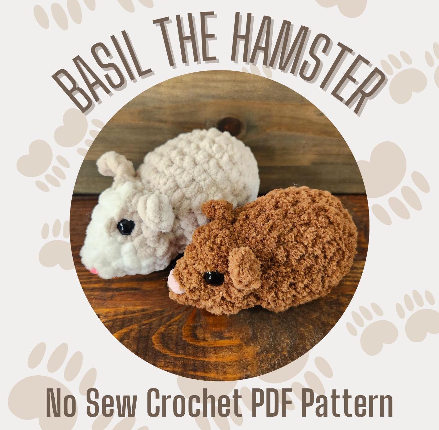 24 Hamster Crochet Patterns for Adorable Gifts, Desk Decor, and Tiny Plushie Fun 8 Basil the Hamster Crochet