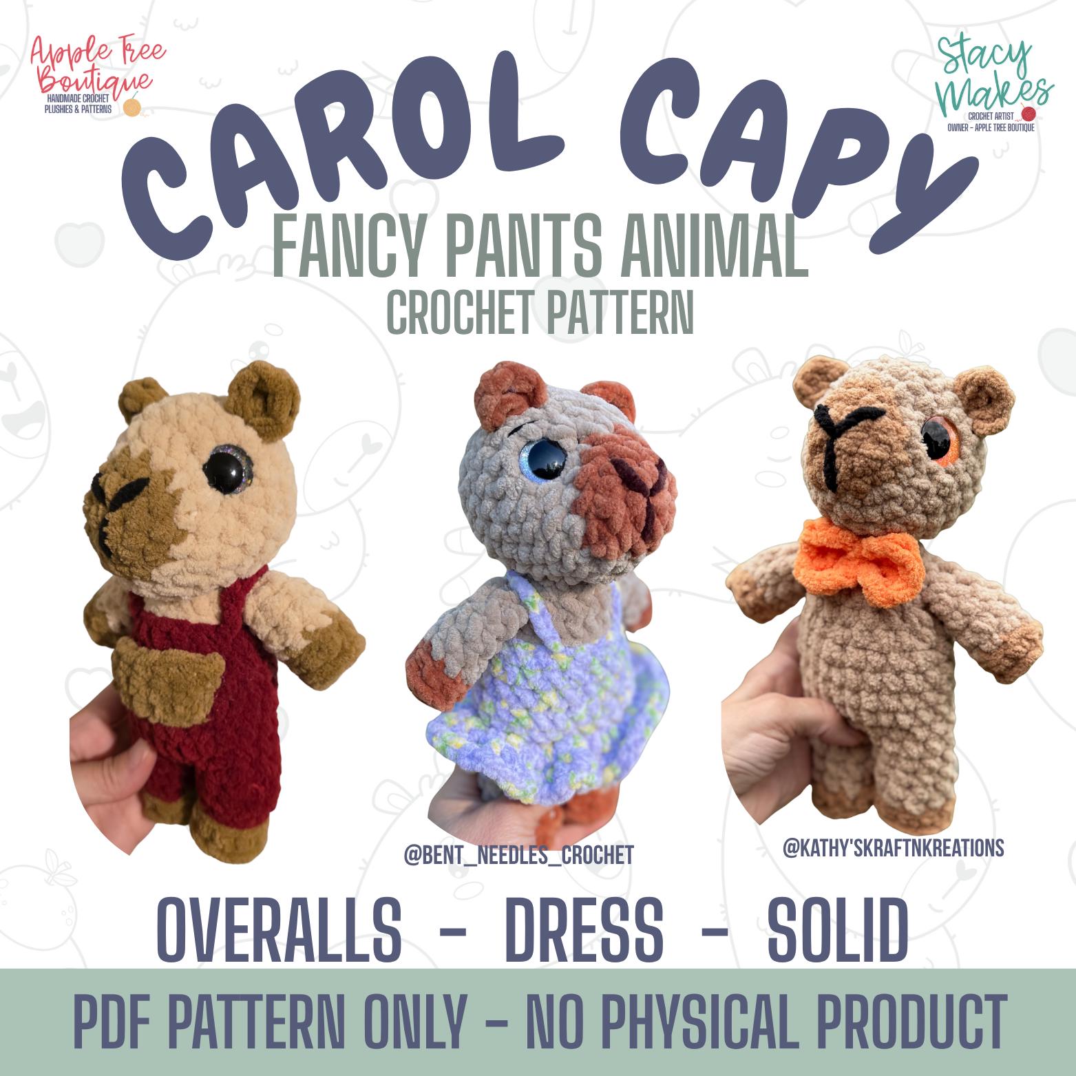 37 Capybara Crochet Patterns for Cute Amigurumi, Plushies, and Giftable Makes 13 Carol the Capybara Low Sew Crochet