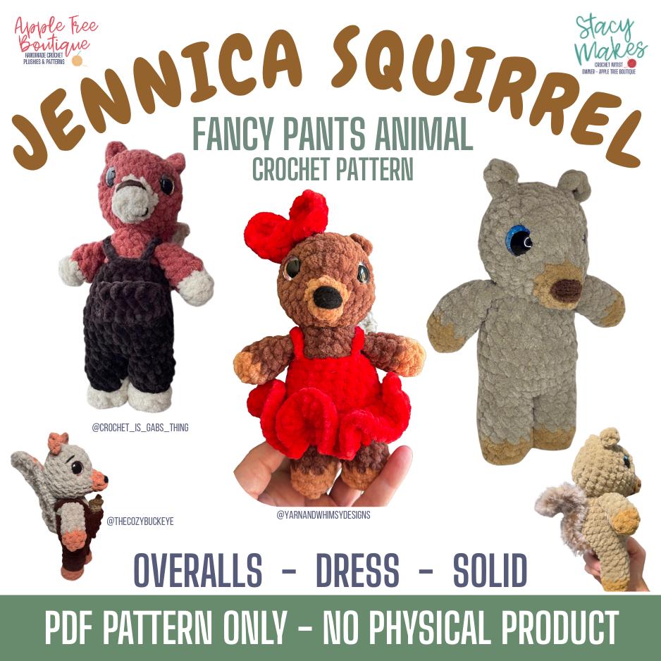 36 Squirrel Crochet Pattern: Enhance Your Skills With Adorable Designs 13 Jennica Squirrel Low Sew Crochet