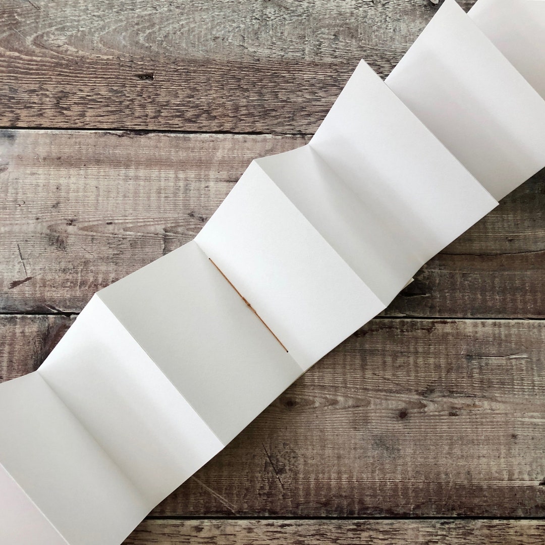 A6 Concertina Sketchbook Expandable Accordion, Folded Art Journal