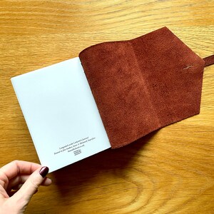 Medieval Leather Journal: Oxblood and Tan. Superfine writing paper for fountain pen, ballpoint. Luxury writers gift. A6 small 6 x 4 inches image 8