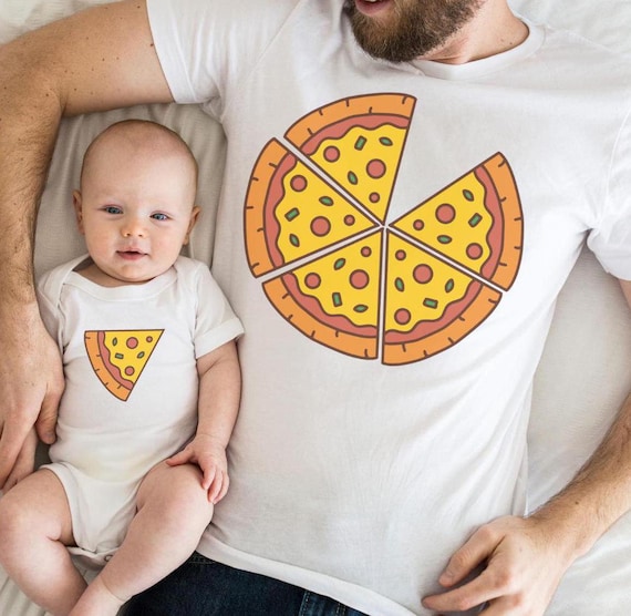 Funny Pizza Slice Matching Shirt Set New Dad Gift- Mommy and Me
