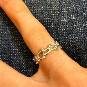 Spiked Ring Barbed Wire Ring Y2k Silver Thorn Ring Gothic Jewelry Adjustable Gift For Girlfriend Halloween Jewelry Gift For Emo