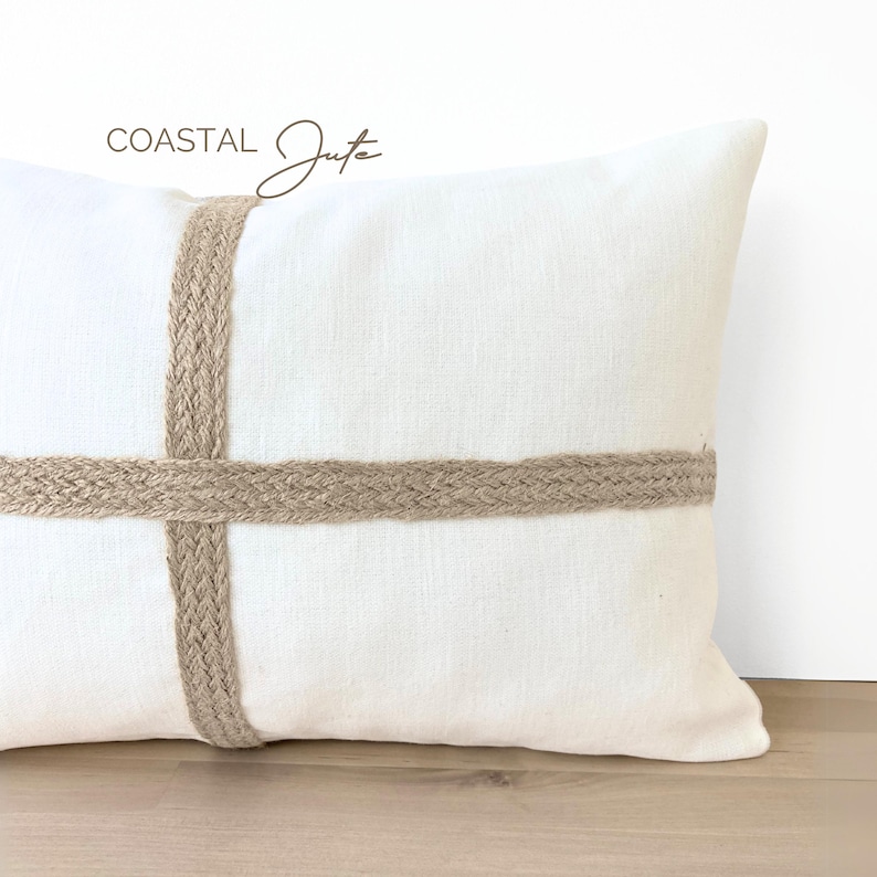 CoastalAndSerene Jute Roped Pillow Cover