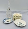 Vintage Butter Pat Dishes Set of 6 White Spode Imp and 2 individual  pat dishes Wood & Son made in EnglandS