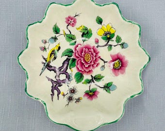 Vintage James Kent Old Foley Trinket Dish, Chinese Rose Chintz Design
