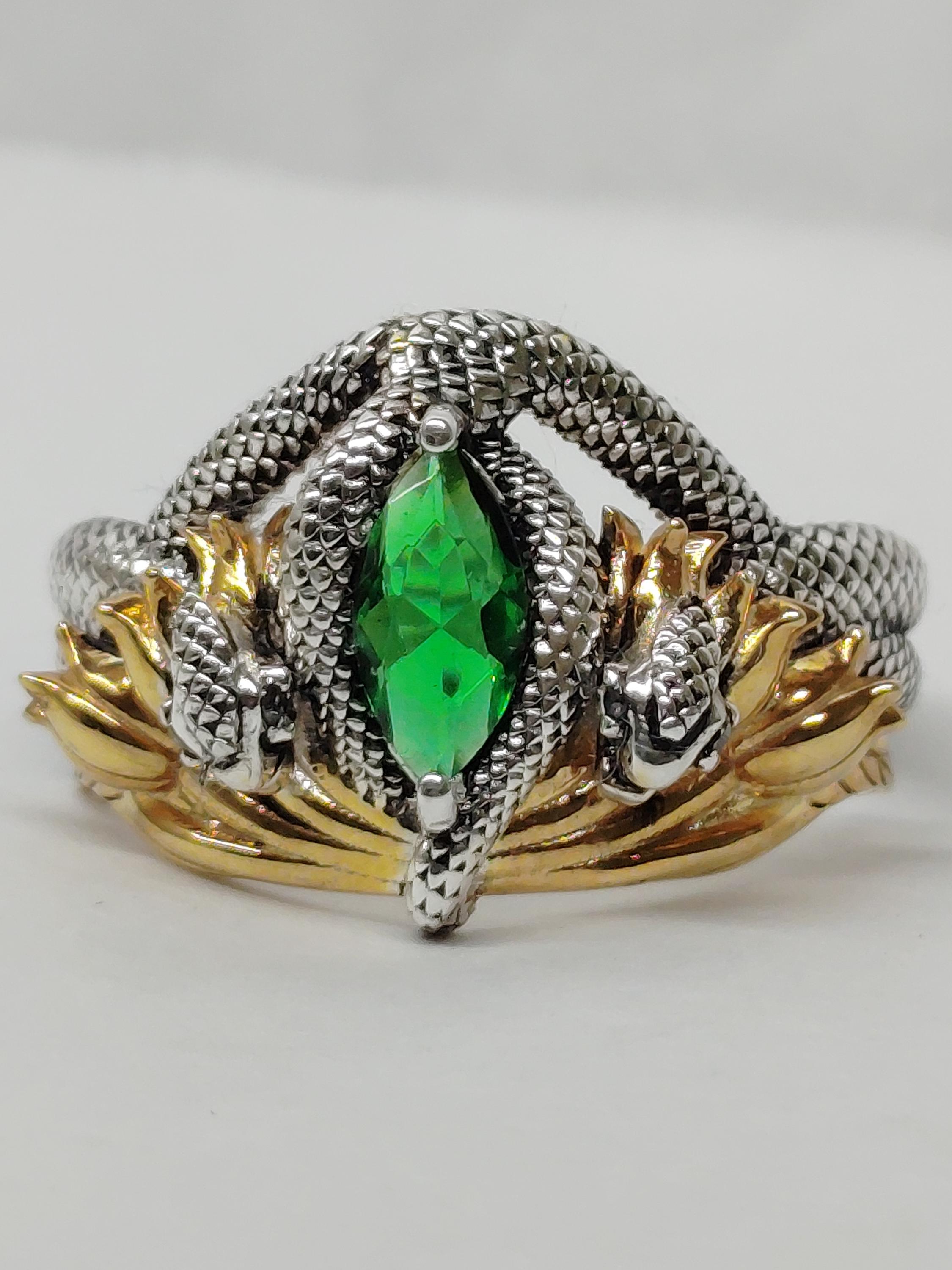 Two Snake Rings Two Snakes Silver Ring,snake and Flower Ring ,engagement Rings - Etsy