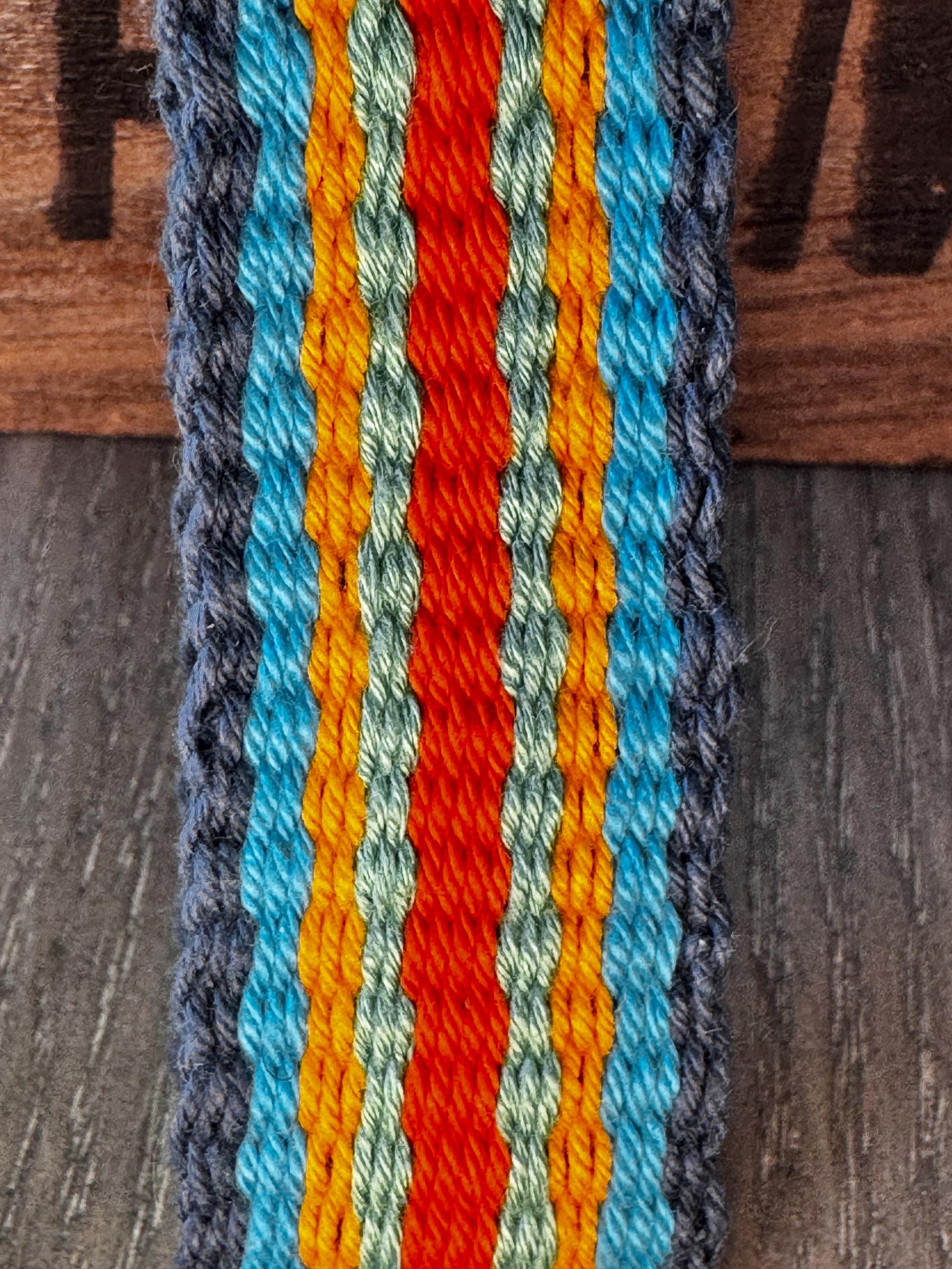 Weaving Keychains Handwoven Looped Wristlet Keychain W/ Custom Fob Clamp: Plain Weave ...