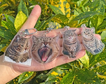 Custom Cat Keychain, Dog Keychain, Pet Keychain, Personalized Pet Photo Keychain, Pet Loss Gift, Dog Mom Gift, Pet Memorial Gift, Small gift