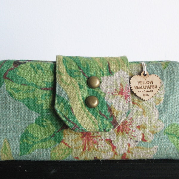 TY Wallet- Floral linen 6 slot wallet