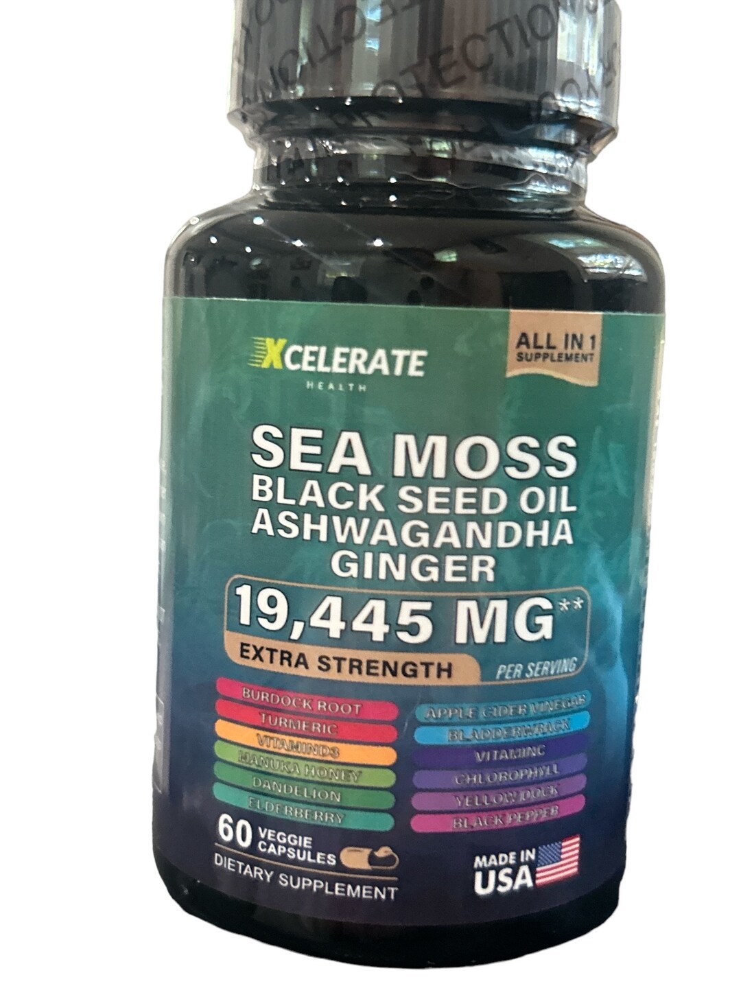 Xcelerate Health Xcelerate Health Sea Moss W/ Ashwagandha & Black Seed Oil Extra ...