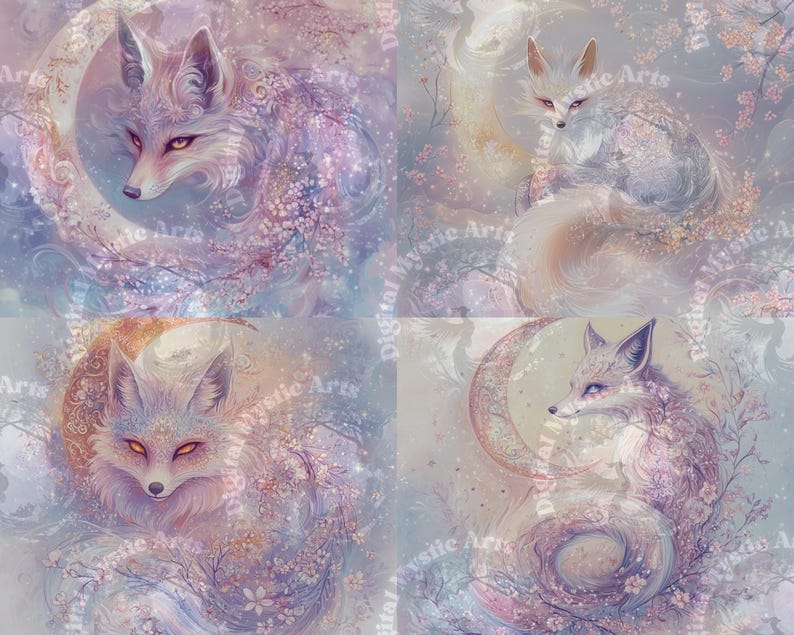 Fox Artwork Fox Art PNG Kitsune Mythical Fox Fantasy Digital Art Animal