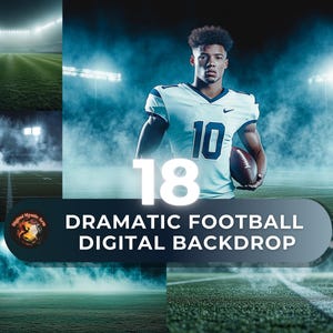 Football Background with Smoke Sport Photography Football Stadium Wallpaper Soccer Stadium Banner Football Digital Backdrop Sport background