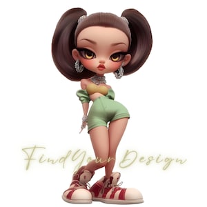 15 imágenes prediseñadas de niña linda - 300 DPI - 12 x 12 pulgadas - Sin fondo - Descarga digital - Imágenes prediseñadas digitales - Pegatinas digitales