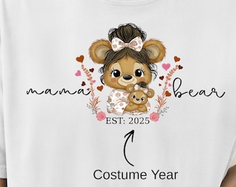 Mama Bear PNG, New Mom Shirt Design, Mama Bear Est 2025, Cute Bear Mom, Mother's Day Shirt Design, Baby Shower Gift Idea, Mom Life T-Shirt