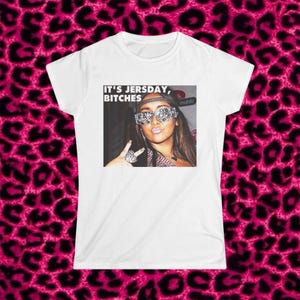 Jersey Shore Snooki Iconic Jersday Y2K 2000s Camiseta gráfica engraçada e icônica
