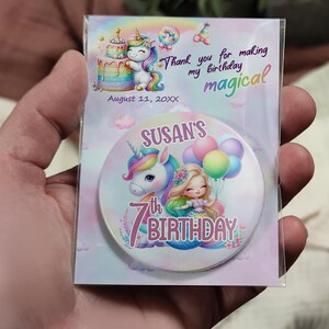 Thank You Magnet / Thanks To Guests / Personalized Gift For Guests / Opener, Mirror / Custom Fridge Magnet / Birthday Gift / Any Age