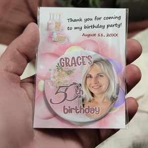 Thank You Magnet / Thanks To Guests / Personalized Gift For Guests / Opener, Mirror / Custom Fridge Magnet / Birthday Gift / Any Age