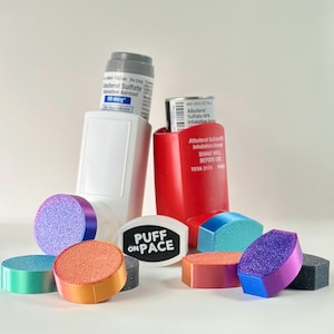 Fun Asthma Inhaler Replacement Caps - 4 Pack - Variety of Colors!