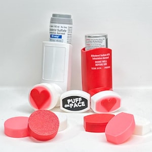 Asthma Inhaler Replacement Caps - Valentine&#39;s Set - Pack of 4