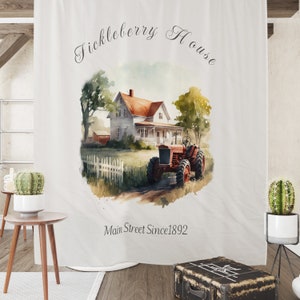 Old Farmhouse  Shower Curtain Farmhouse Bathroom Decor Fickleberry House