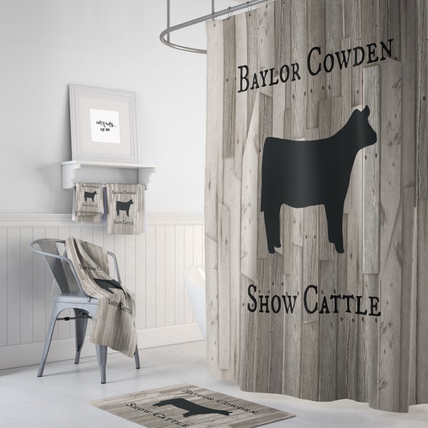 Cattle Custom Shower Curtain Etsy