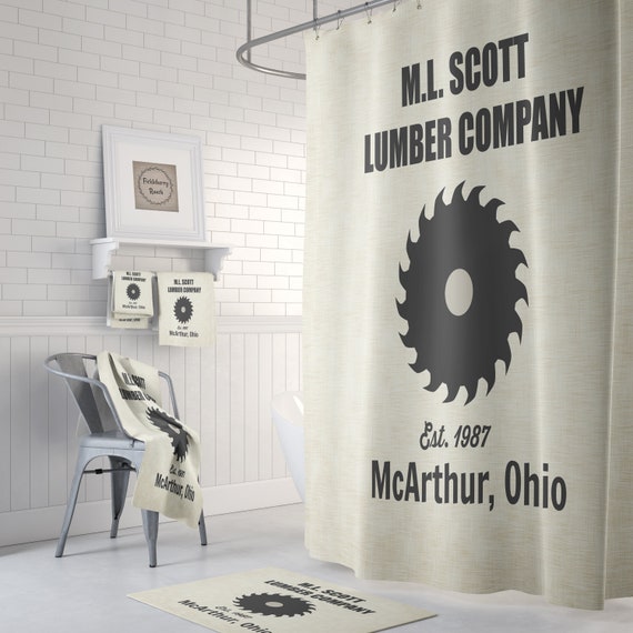 Custom Logo Shower Curtain Bath Mat Bath Towels Etsy