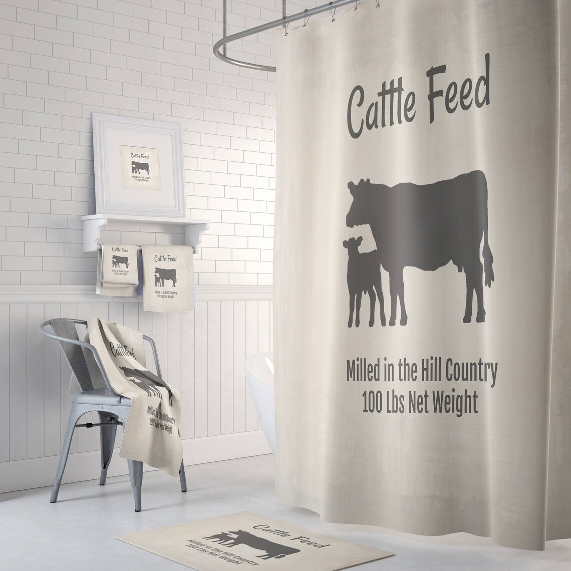 Farmhouse Shower Curtain Rustic Country Bathroom Decor Etsy