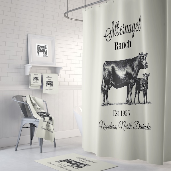 Farmhouse Shower Curtain Etsy