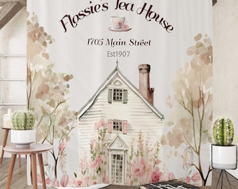 Shabby Farmhouse Shower Curtain  Flossies Tea House