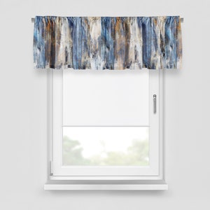 Rustic Farmhouse Window Curtains Faux Wood Design Valance - Etsy