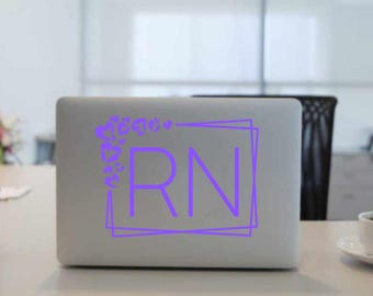 Celebrate Your Dedication with a Custom RN Vinyl Decal Sticker for Cars, Laptops & More