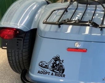 Adopt A Rider Motorcycle Decal | Biker Safety Vinyl Sticker | Ride Safe
