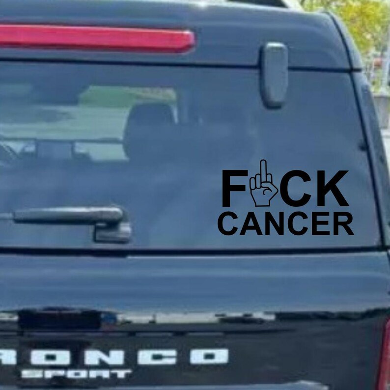 Fuck Cancer Middle Finger Vinyl Decal: Cancer Awareness Sticker image 6