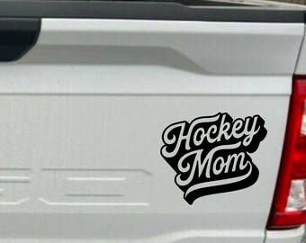 Hockey Mom Vinyl Car Decal Sticker: Sports Parent Pride, Ice Hockey Family Graphic