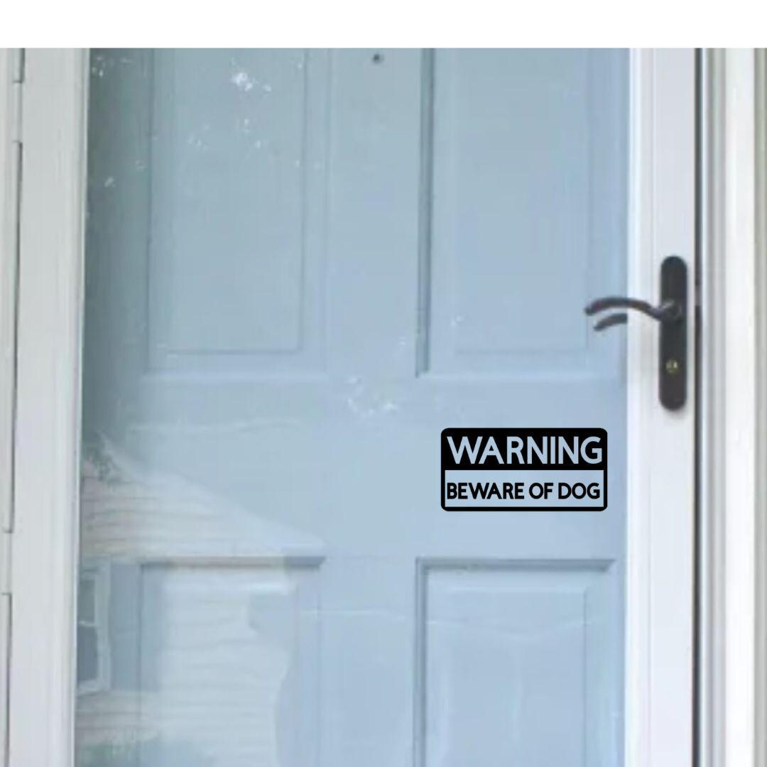 Beware of Dog Vinyl Decal: Weatherproof Warning Sticker for Home - Etsy