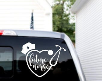 Future Nurse Vinyl Decal: Nursing Student Gift