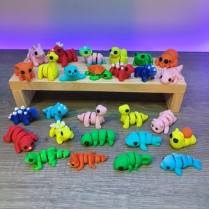 Mini Fidget Toys - Animal and Dinosaur Pack - 3D Printed Figurines - Pick Your Own Collection