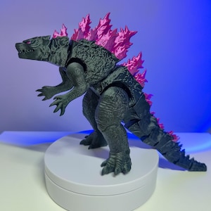 Godzilla - 3D Printed Figurine - 11.2 Inch Articulated Toy with Shining Thorns - Perfect for Kaiju and King Kong Fans