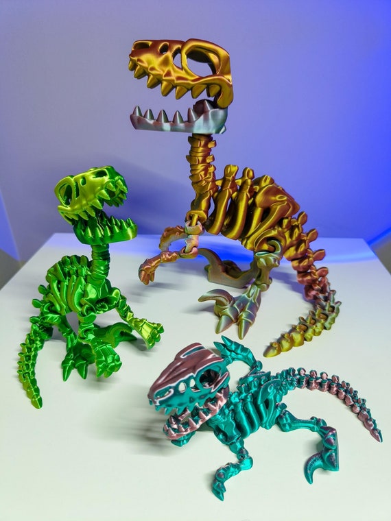 ヴェロキラプトル - 3D プリント恐竜 - 関節式おもちゃ - 猛禽類 - 爪
