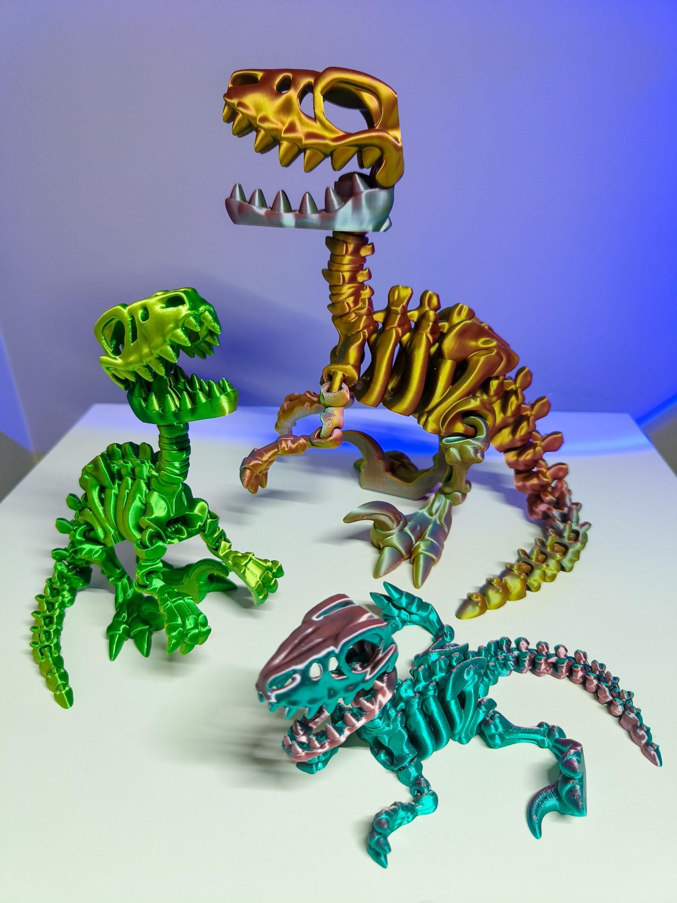 ヴェロキラプトル - 3D プリント恐竜 - 関節式おもちゃ - 猛禽類 - 爪