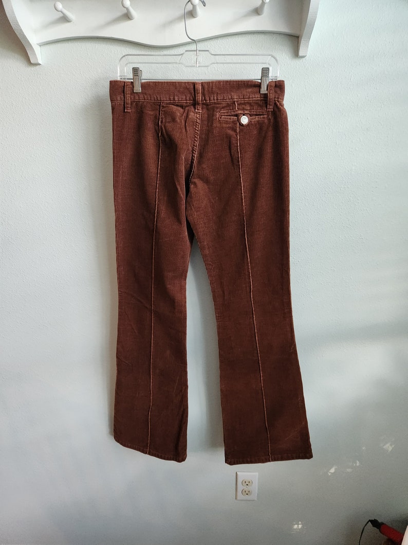 Y2K Brown Corduroy Flares (M)